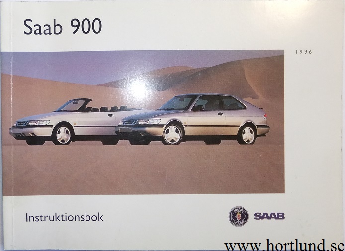 1996 SAAB 900 Instruktionsbok