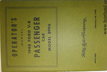 1948 Ford V8 Operator's Manual
