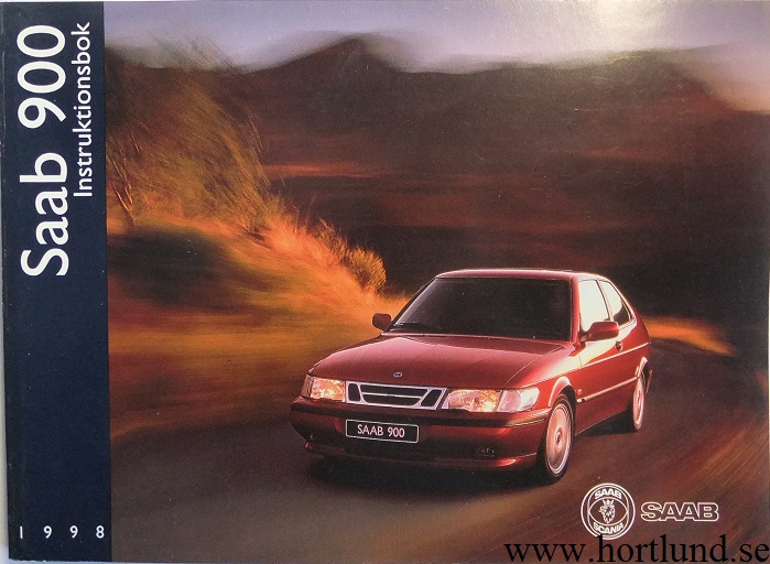 1998 SAAB 900 Instruktionsbok