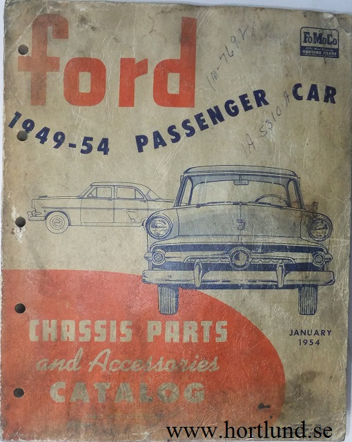 1949 - 1954 Ford car Chassis Parts and Accessories Catalog