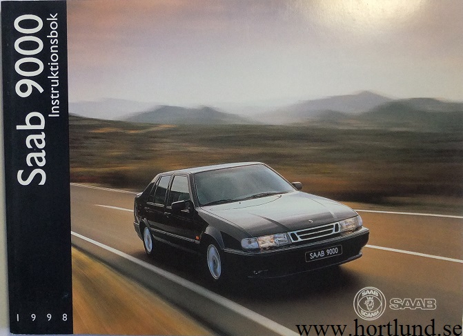 1998 SAAB 9000 Instruktionsbok