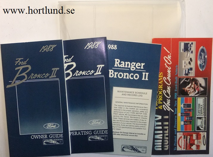 1988 Ford Bronco II Owner Guide