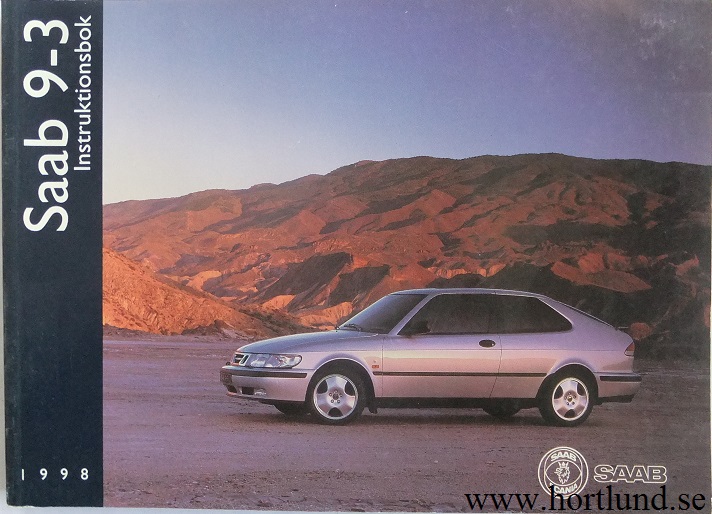 1998 SAAB 9-3 Instruktionsbok
