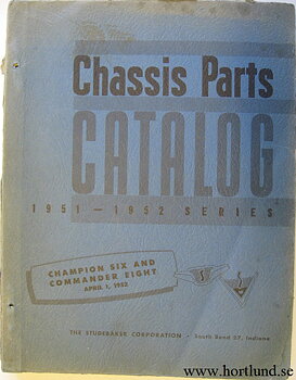 1952 - 1951 Studebaker Chassis Parts Catalog