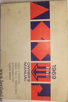 1969 AMC Rebel Owner's Manual svensk