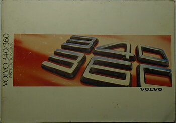 1988 Volvo 340 360 Instruktionsbok