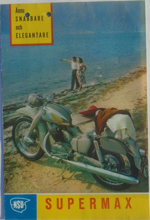 1956 NSU Supermax broschyr svensk