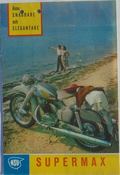 1956 NSU Supermax broschyr svensk