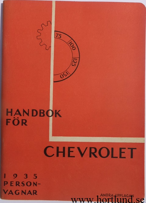 1935 Chevrolet Personvagnar Instruktionsbok svensk
