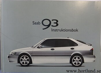 2001 SAAB 9-3 Instruktionsbok
