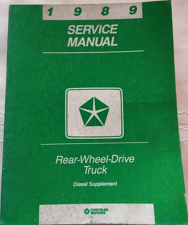 1989 Dodge Front Wheel Drive Diesel Service Manual Supplement