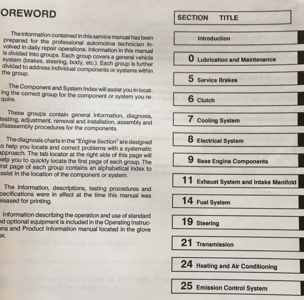 1989 Dodge Front Wheel Drive Diesel Service Manual Supplement - 2