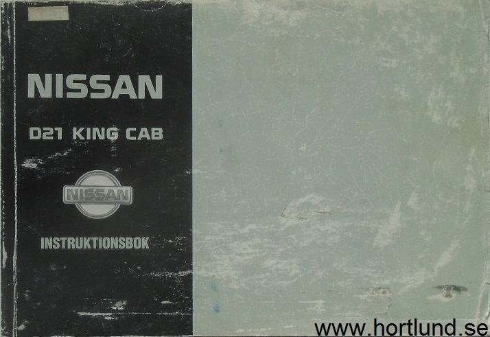1995  Nissan King Cab Instruktionsbok D21-serien