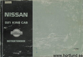 1995  Nissan King Cab Instruktionsbok D21-serien