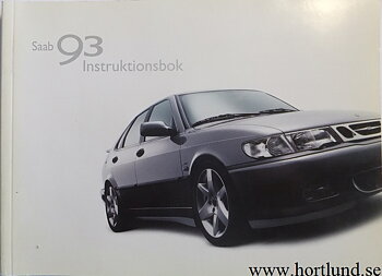 2002 SAAB 9-3 Instruktionsbok