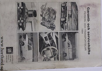 1994 GM Garanti- och servicehäfte svensk
