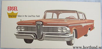 1959 Edsel Post Card King-Sized