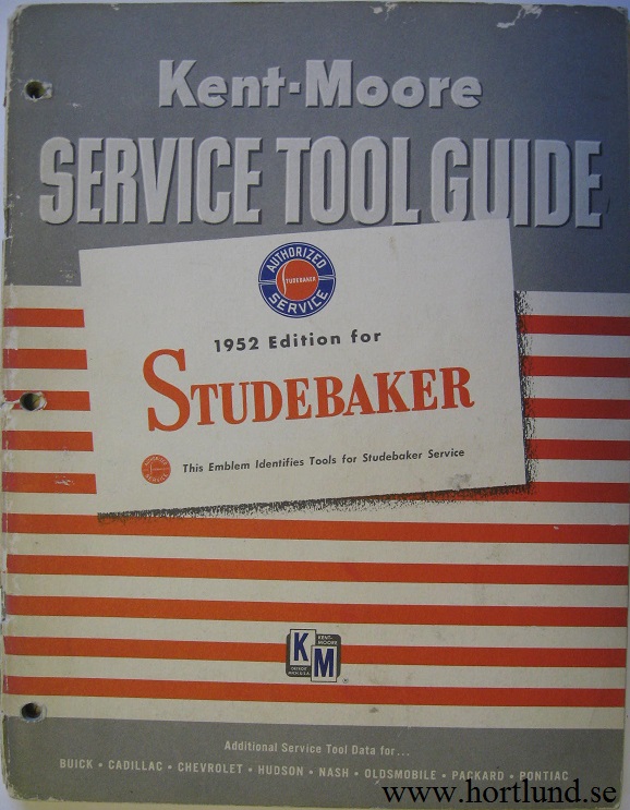 1952 Studebaker Kent-Moore Service Tool Guide
