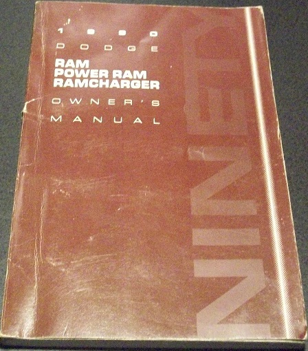 1990 Dodge Ram - Power Ram - Ram Charger Owner's Manual 