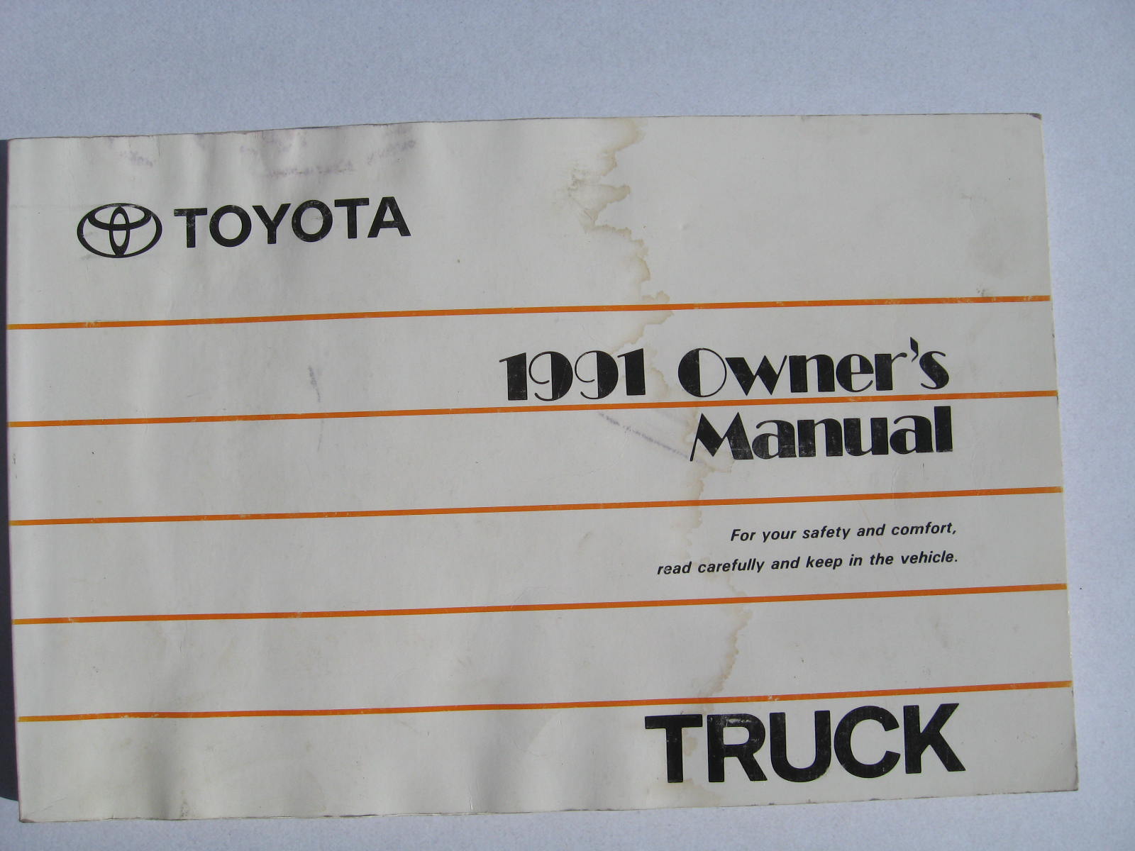 1991 Toyota Truck Owner's Manual