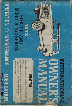 1973 International Scout II Owner's Manual