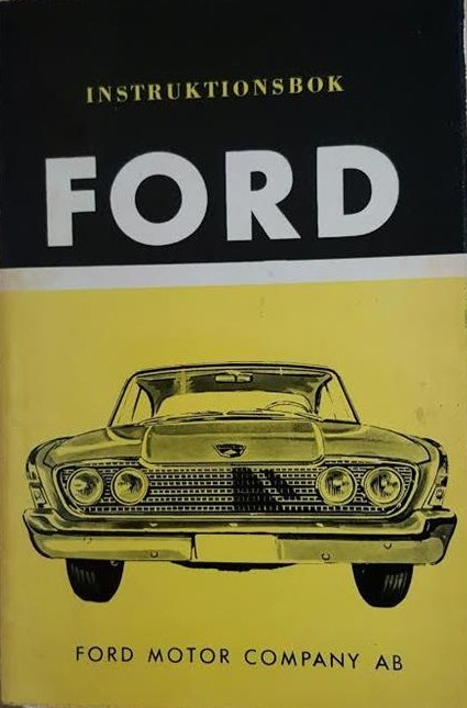 1960 Ford Instruktionsbok svensk