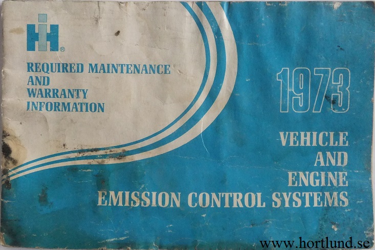 1973 International Maintenance and Warranty Information