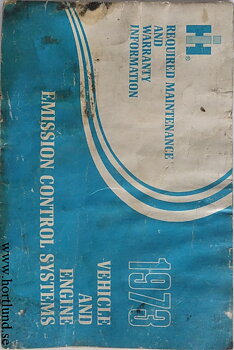 1973 International Maintenance and Warranty Information