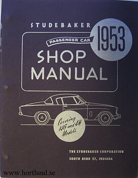 1953 Studebaker Shop Manual med supplement