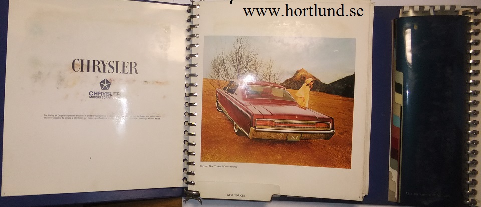 1968 Chrysler Color and Trim Selector Dealer Album - 2
