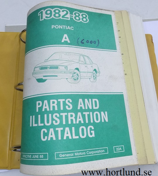 www.hortlund.se 19821988 Pontiac A 6000 Parts and Illustration Catalog