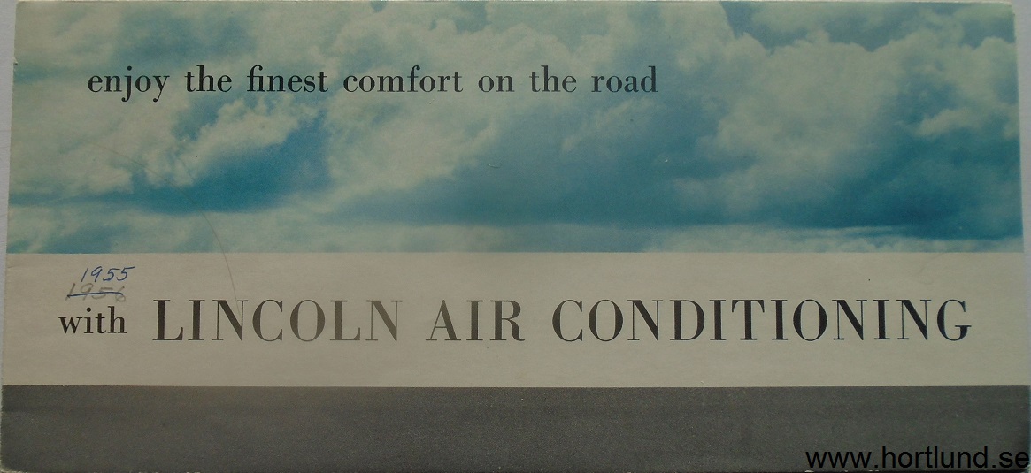 1955 Lincoln broschyr, Air Conditioning
