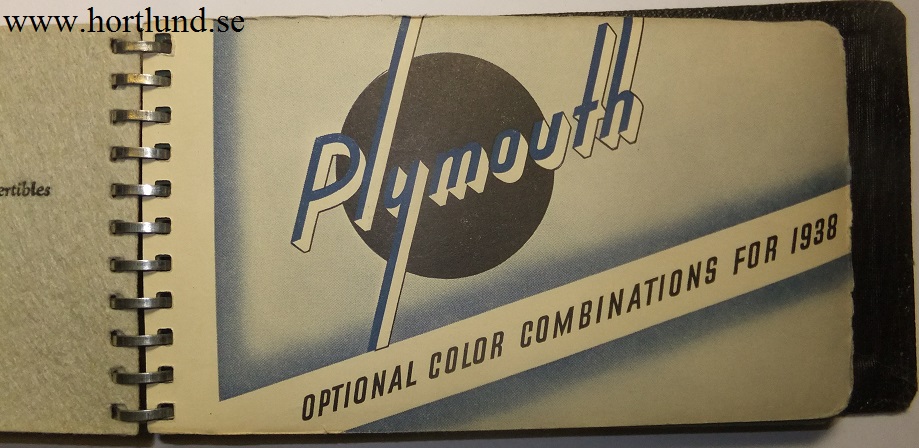 1938 Chrysler & Plymouth Optional Color Combinations - 3