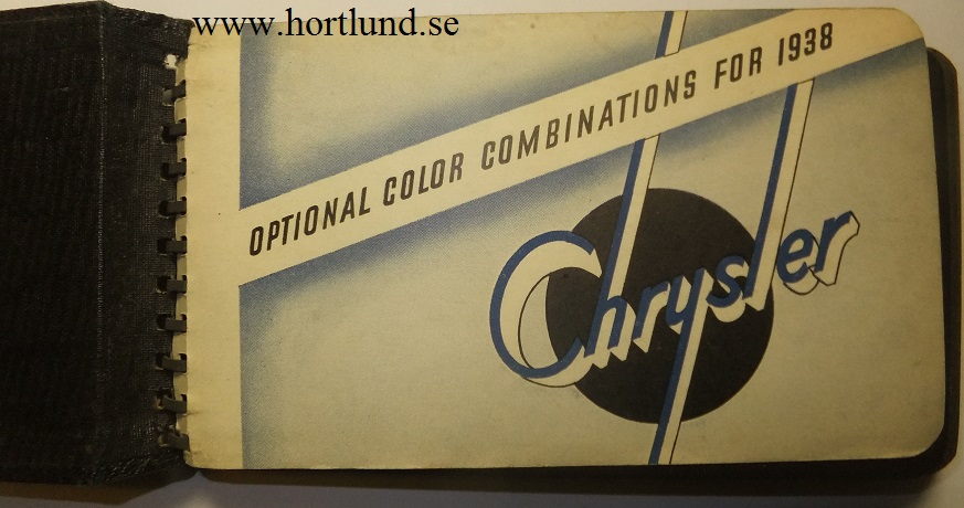 1938 Chrysler & Plymouth Optional Color Combinations - 2