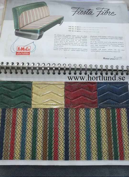 1952 - 1954 Ford Seat Coverings Dealer Album - 3