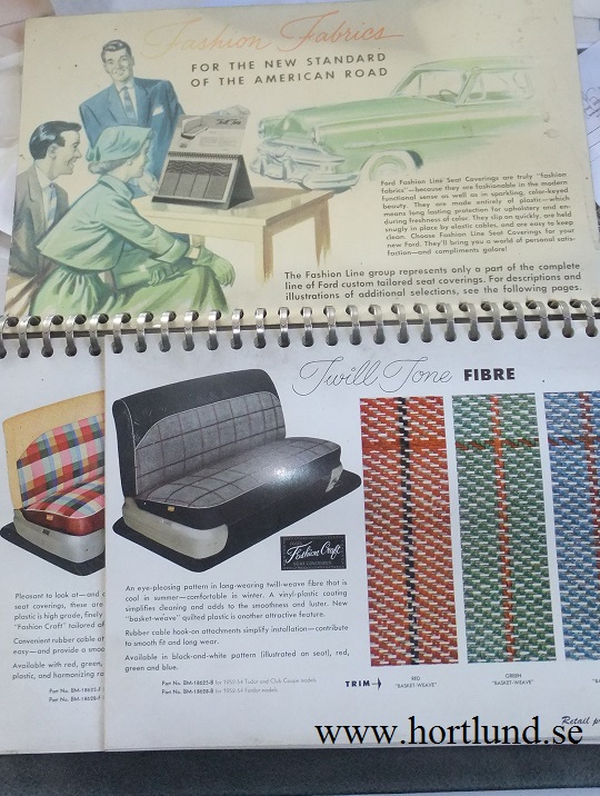 1952 - 1954 Ford Seat Coverings Dealer Album - 2