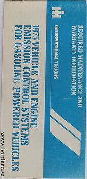 1975 International Maintenance and Warranty Information