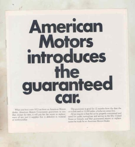 1972 AMC broschyr American Motors introduces...