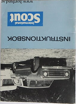 1977 International Scout Instruktionsbok svensk
