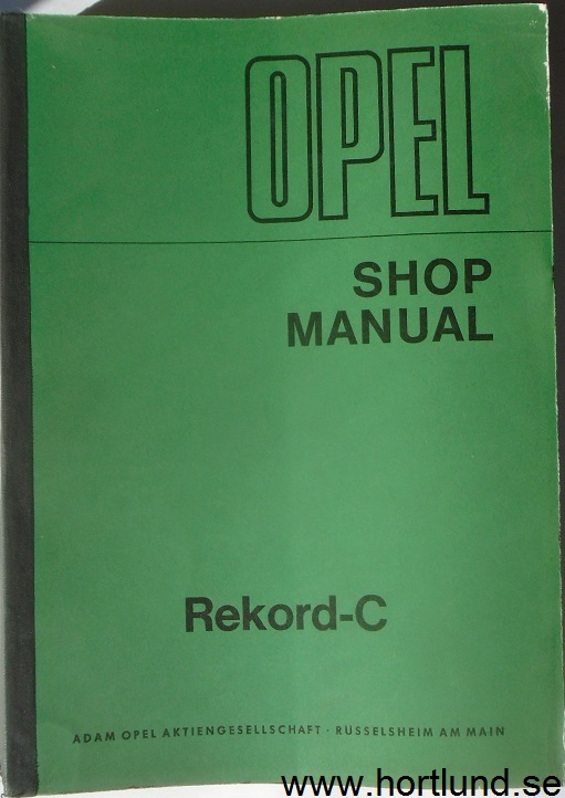1967 Opel Rekord C Shop Manual