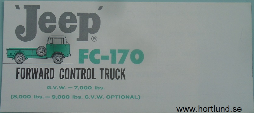 1960 Jeep FC-170 broschyr