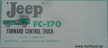 1960 Jeep FC-170 broschyr