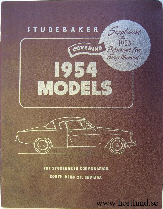 1954 Studebaker Shop Manual spplement original