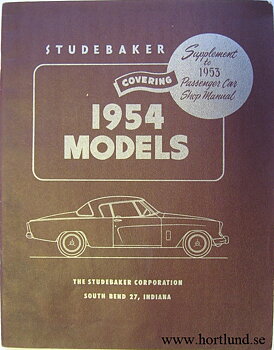 1954 Studebaker Shop Manual spplement original