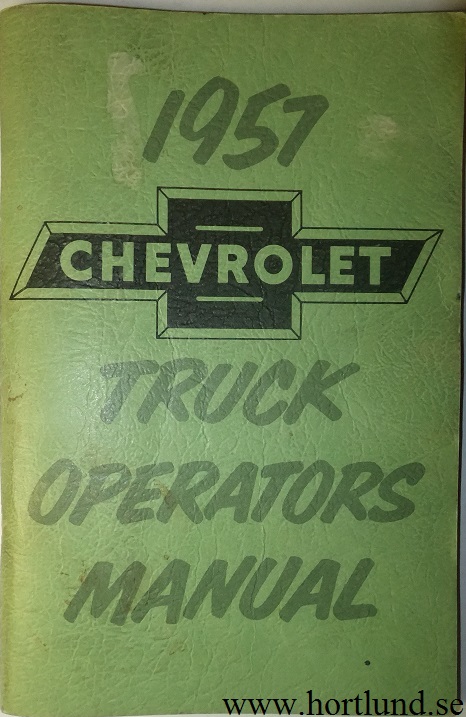 1957 Chevrolet Truck Operators Manual original