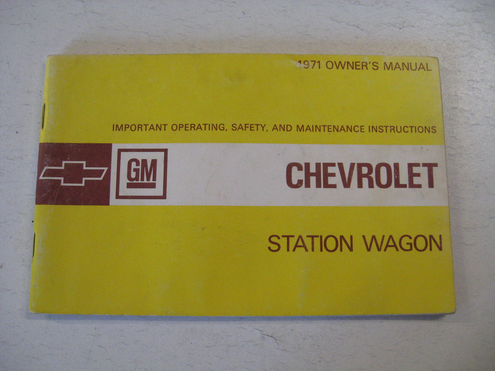 1971 Chevrolet Station Wagon Owners Manual