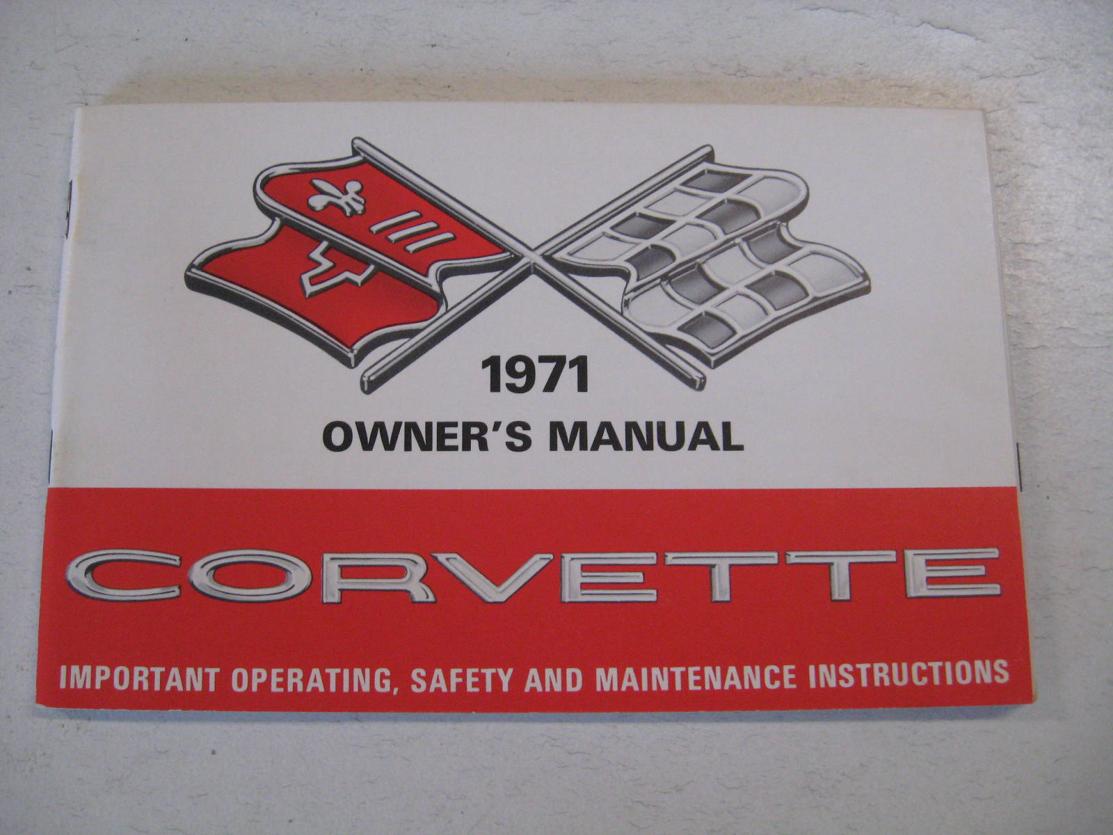 1971 Chevrolet Corvette Owners Manual original