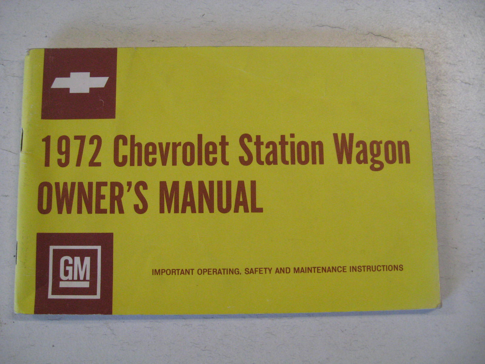 1972 Chevrolet Station Wagon Owners Manual