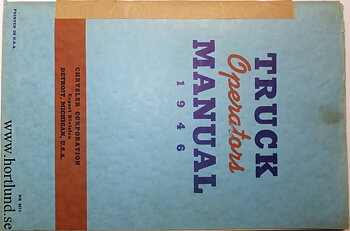 1946 Truck Operators Manual