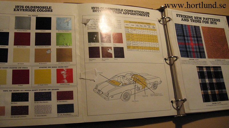1976 Oldsmobile Sales Handbook Dealer Album alla modeller - 2